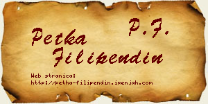 Petka Filipendin vizit kartica